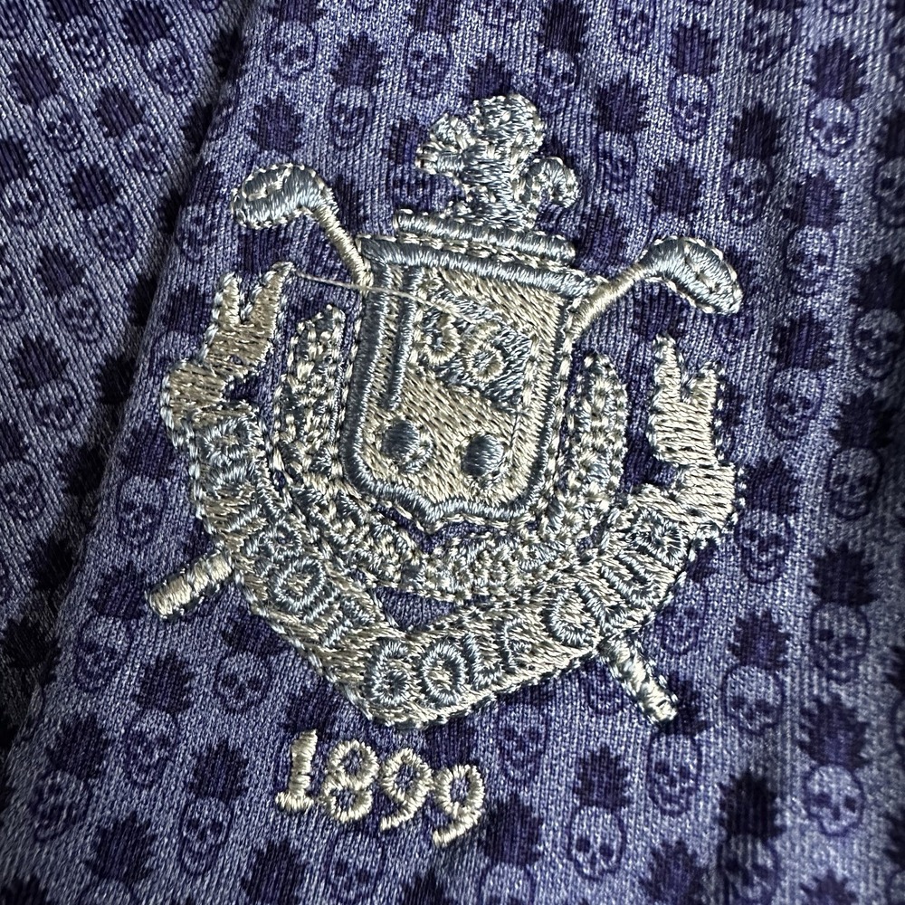 Peter Millar Perth 1/4 Zip Mens Medium Performance Pina Skullada Detroit Golf - Picture 5 of 10